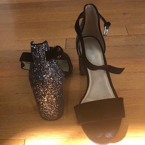 Black Crushed Velvet Heel